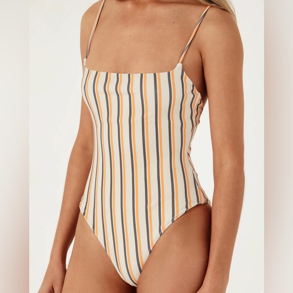 LICORICE STRIPE RIB ONE PIECE - Picture 5 of 7